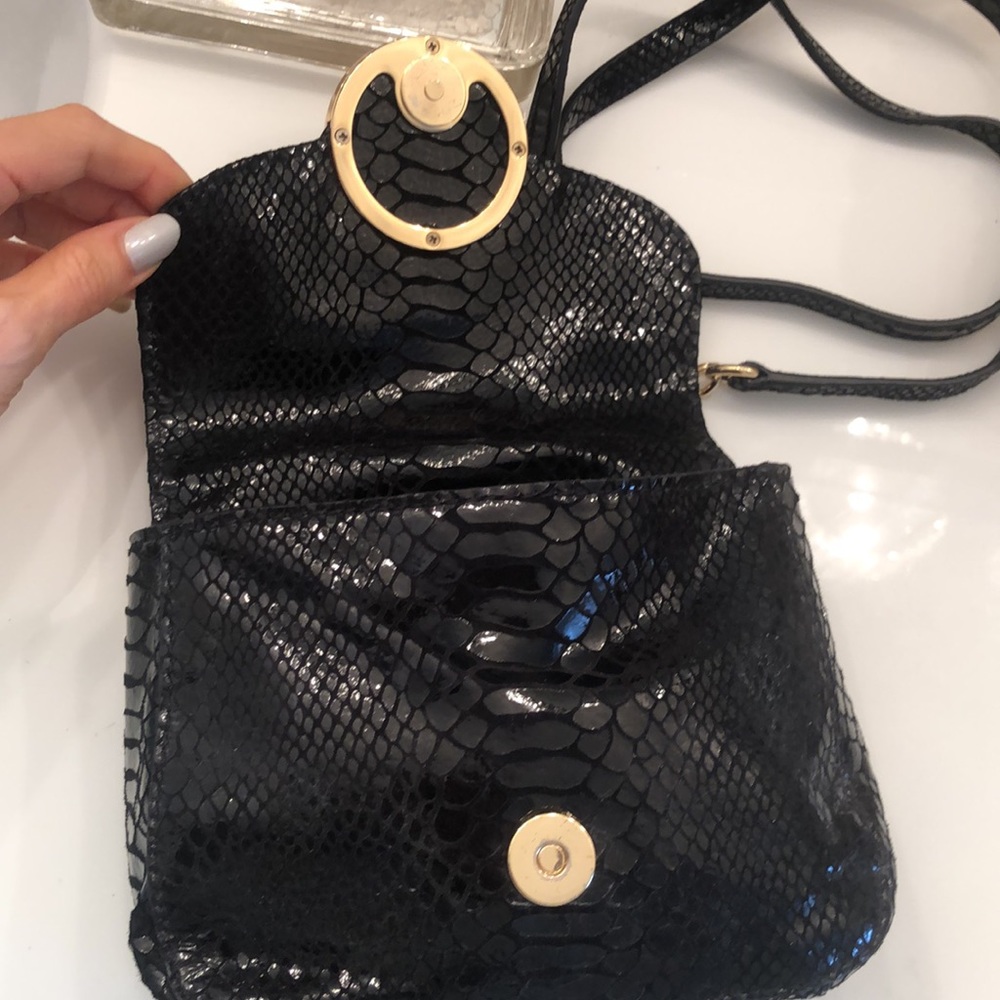 Michael Kors Black Croc Rectangular Mini Crossbod… - image 5